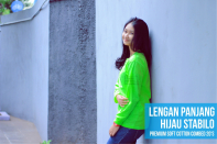 lengan panjang hijau stabilo