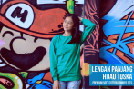 lengan panjang hijau toska