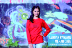 lengan panjang merah cabe