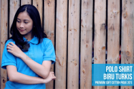 polo biru turkis