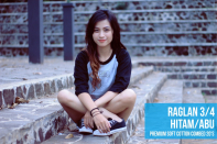 raglan hitam abu