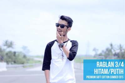 raglan hitam putih