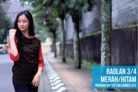 raglan merah hitam
