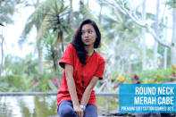 ROUND NECK 30'S MERAH CABE
