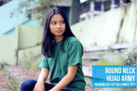 round neck hijau army