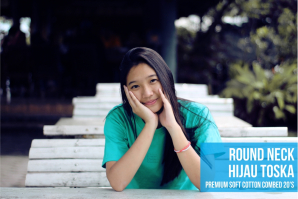 round neck hijau toska