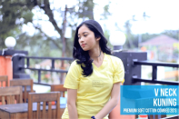 v neck kuning